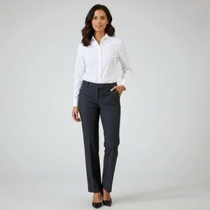 Anna Klein Womens Dress Pants Size 10 Gray Pockets NWOT